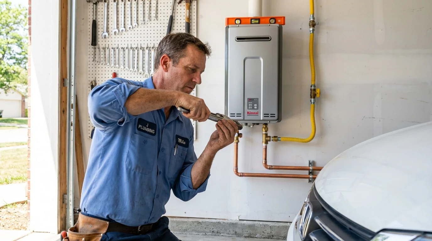 Tankless water heater installation by a Johns Plumbing LLC plumber in Castle Rock